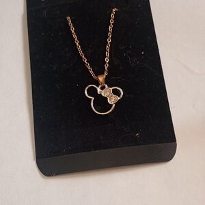 Disney Minnie Mouse Gold Pendant Necklace
